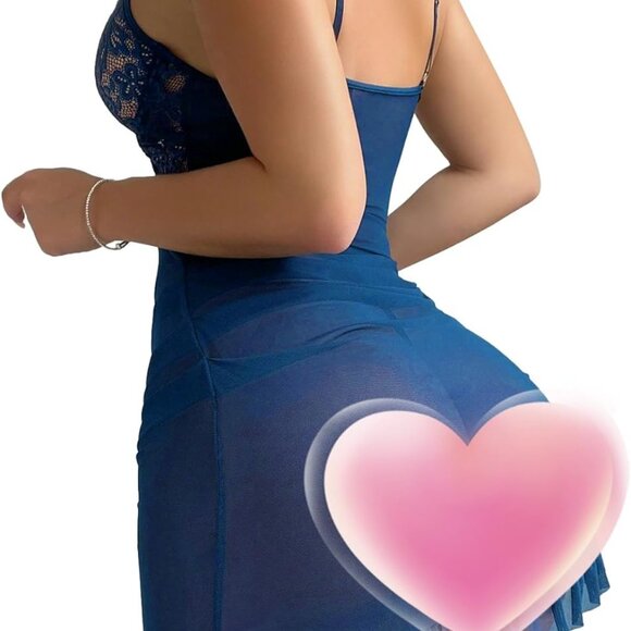 Sexy Corset Bodycon Ruffle Sheer Underwire Mesh Lace Floral Outfits Babydoll Lin - Picture 2 of 5